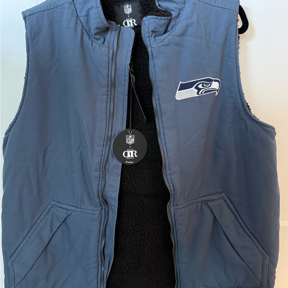 NFL Darius Rucker collection Seahawks fleece-lined vest